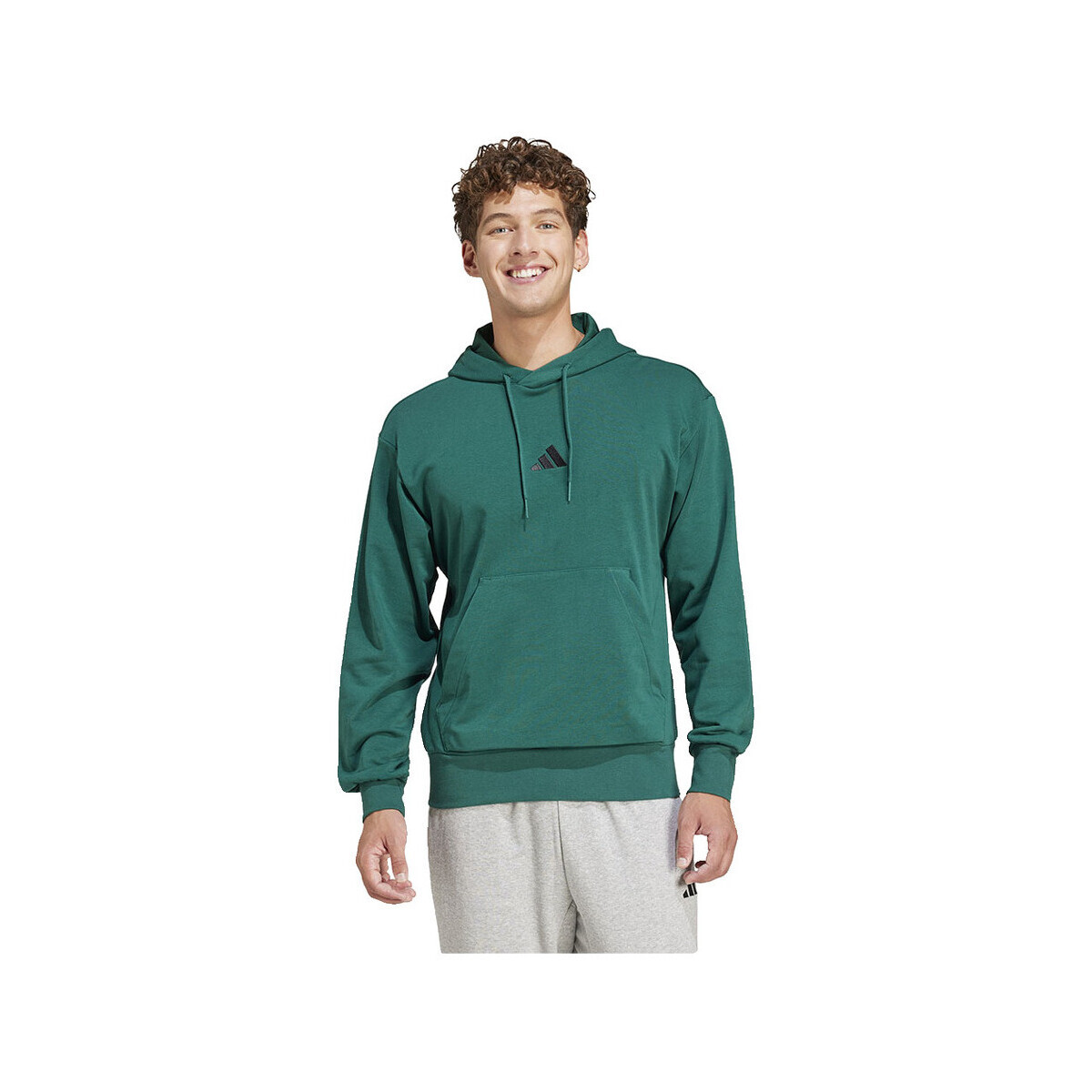 adidas  Sweat à capuche  Essentials Feelcozy molleton doux  Zelená
