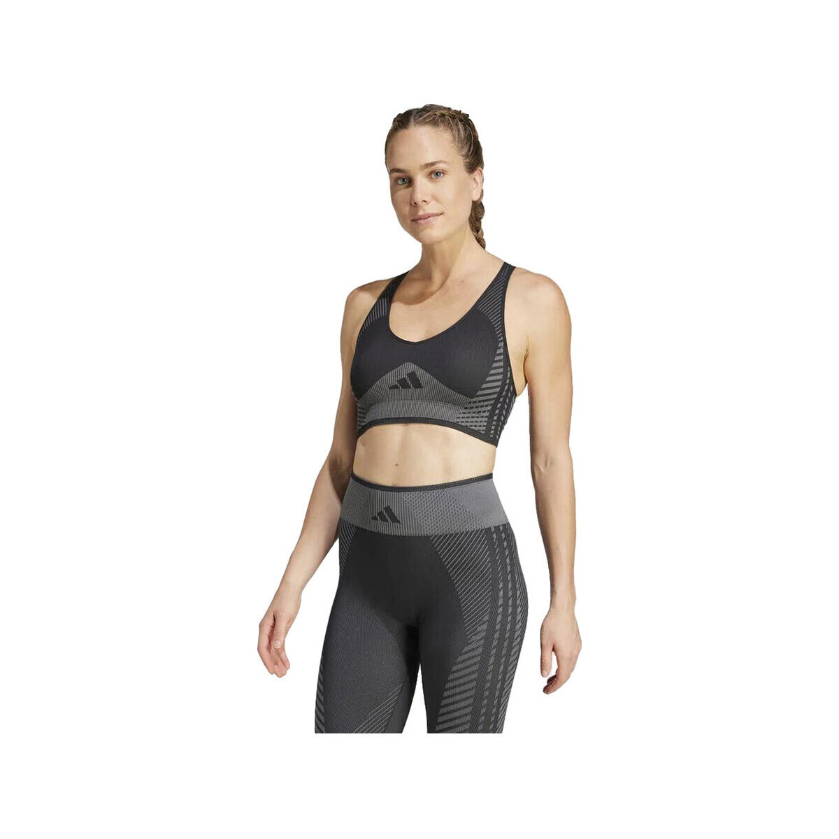 adidas  Brassière  Aeroknit maintien léger  Černá