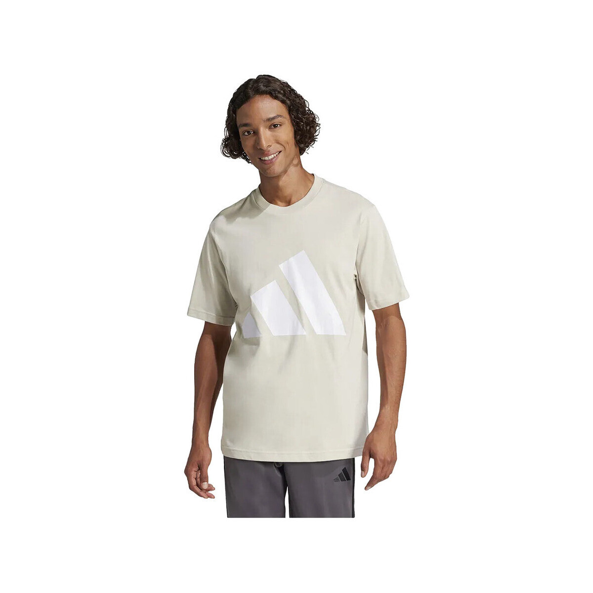 adidas  T-shirt  Essentials Big Logo coton  Béžová