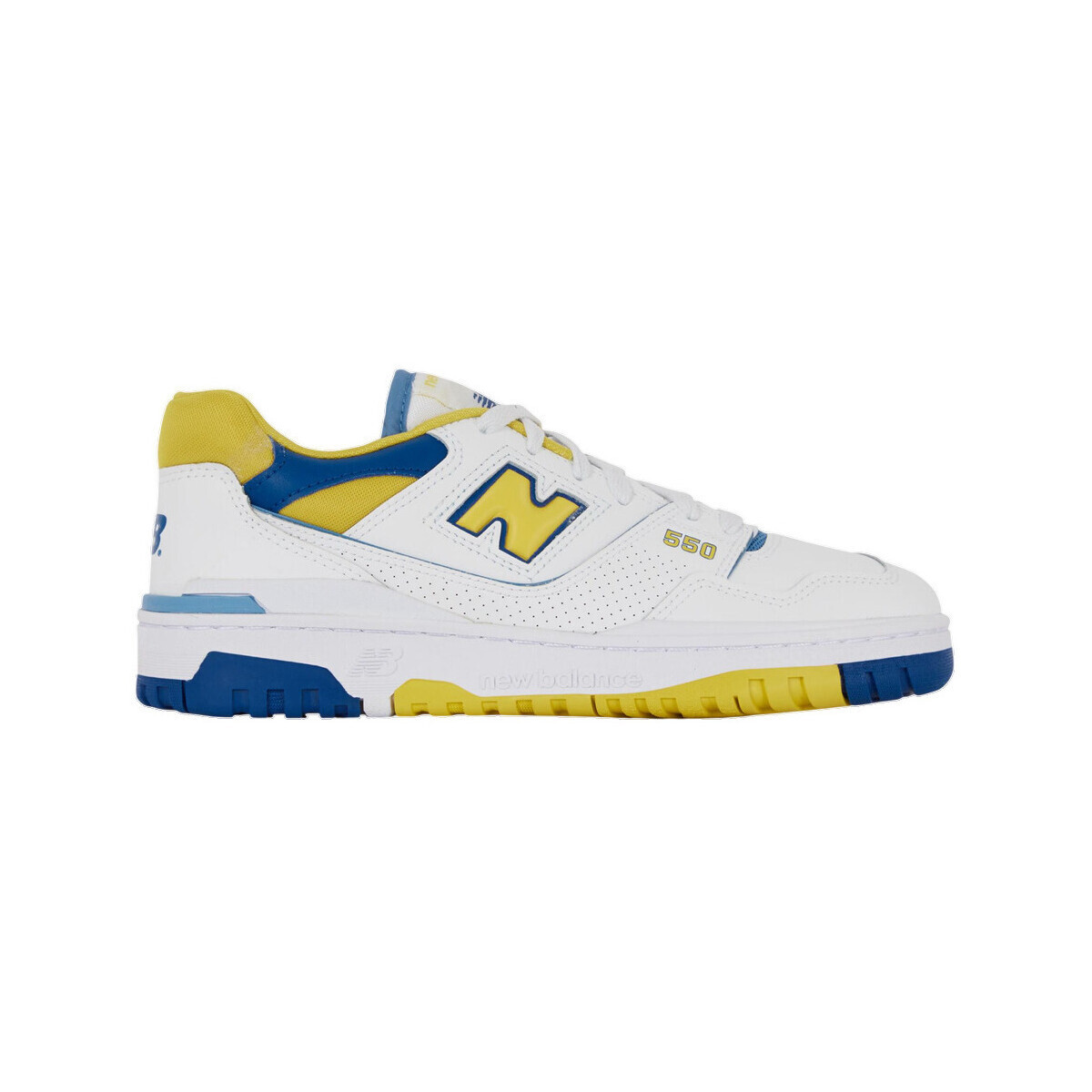 New Balance  Baskets  550 blanc avec accents jaunes  Bílá
