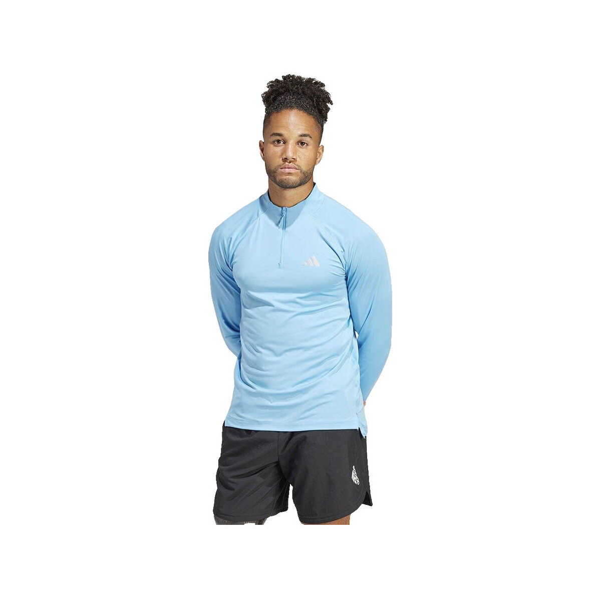 adidas  Sweat  Gym+ demi-zip technologie AEROREADY  Modrá