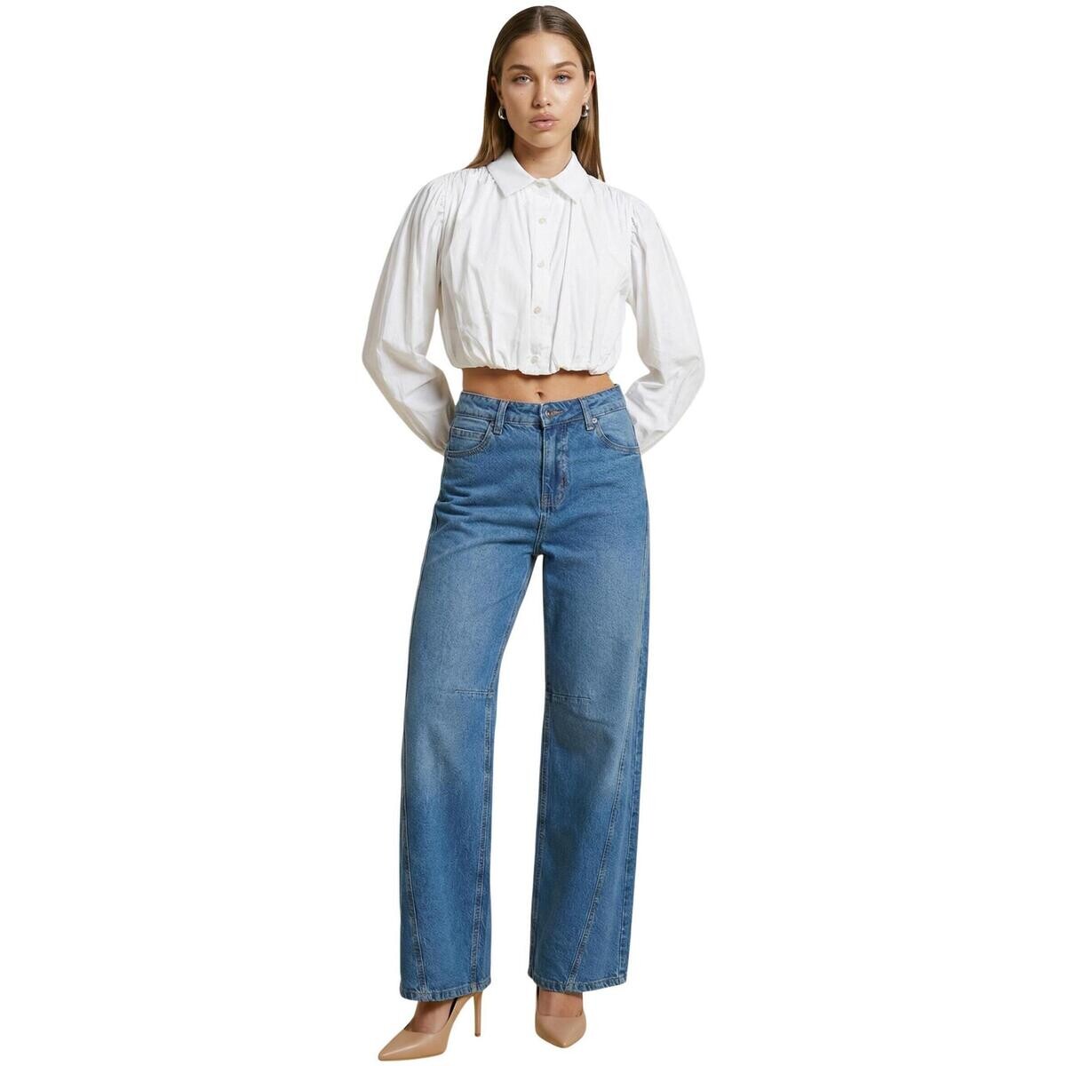 I Am  Jeans Cotone A Gamba Larga SLE6PT025375D  Modrá