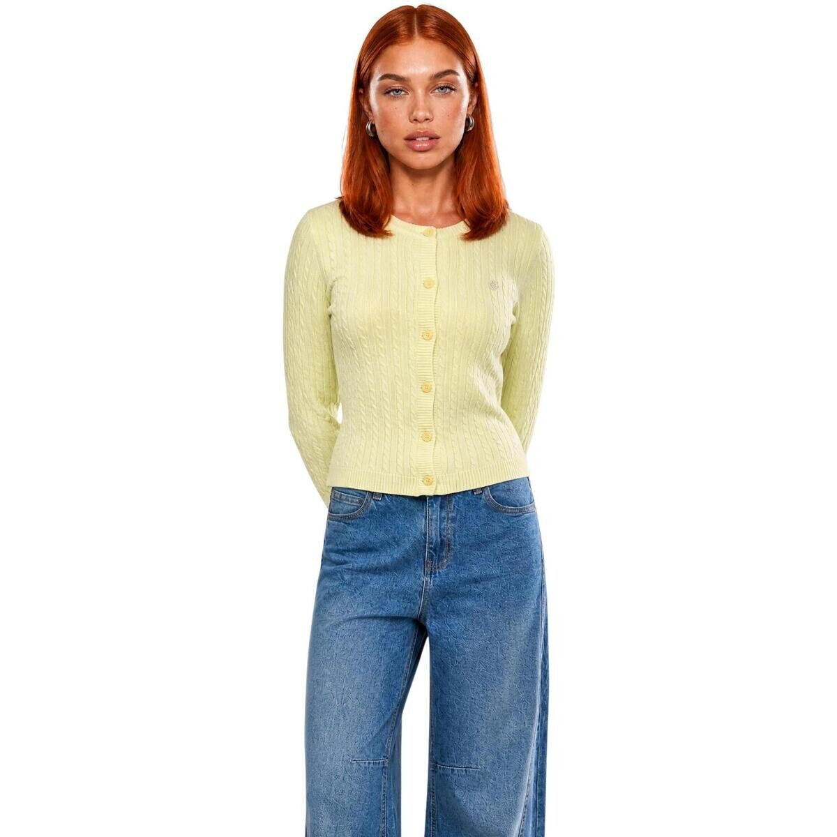 I Am  Cardigan Cotone Treccia 26235  Žlutá