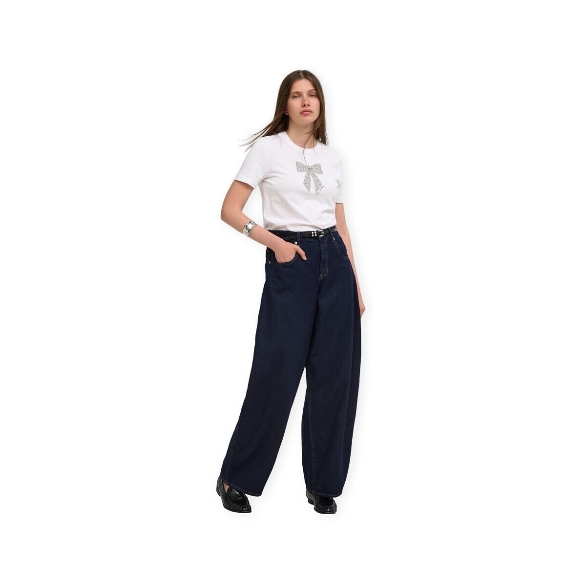 Only Taylor Barrel Jeans - Dark Blue Denim Modrá