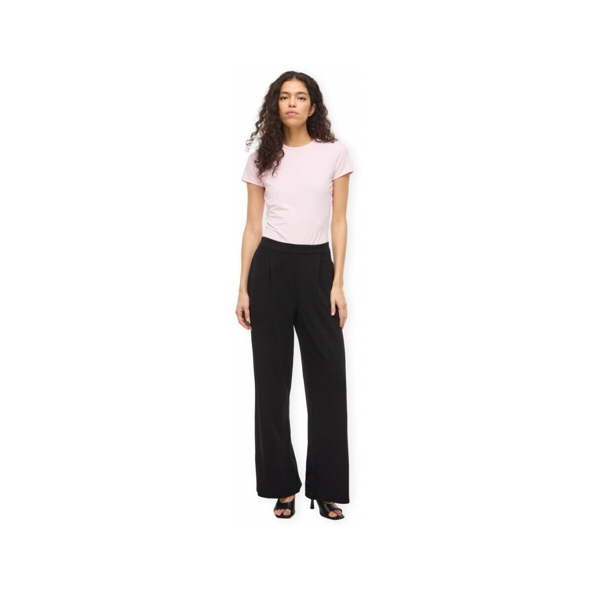 Vila  Noos Benne Wide Trousers - Black Beauty  Černá