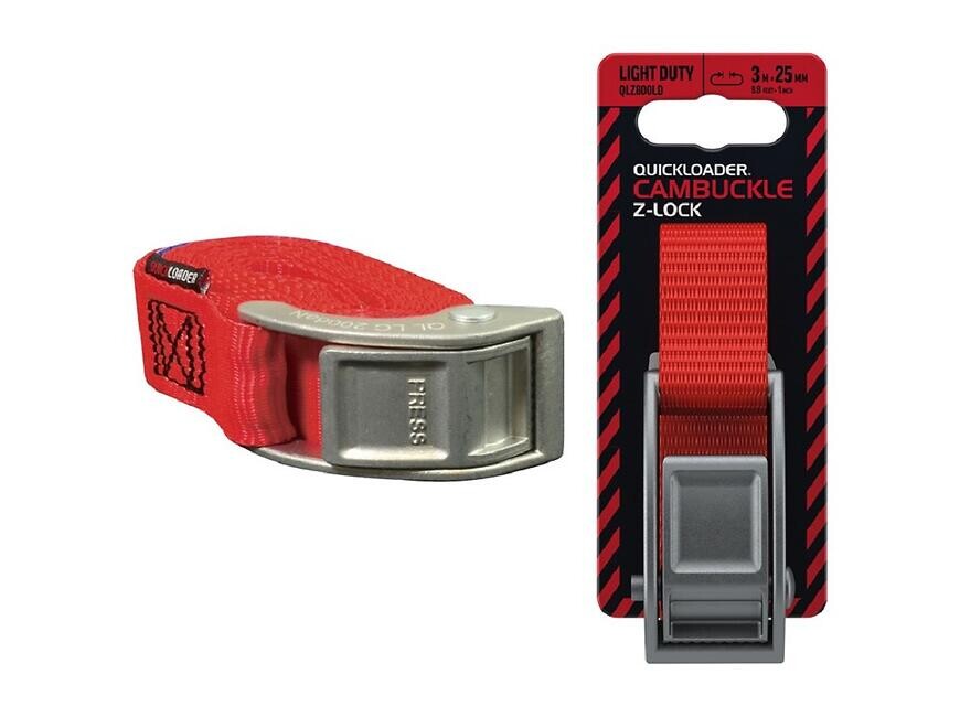Rychloupínací popruh se sponou Quickloader Cambuckle Z-lock 800 kg, 3 m x 25 mm
