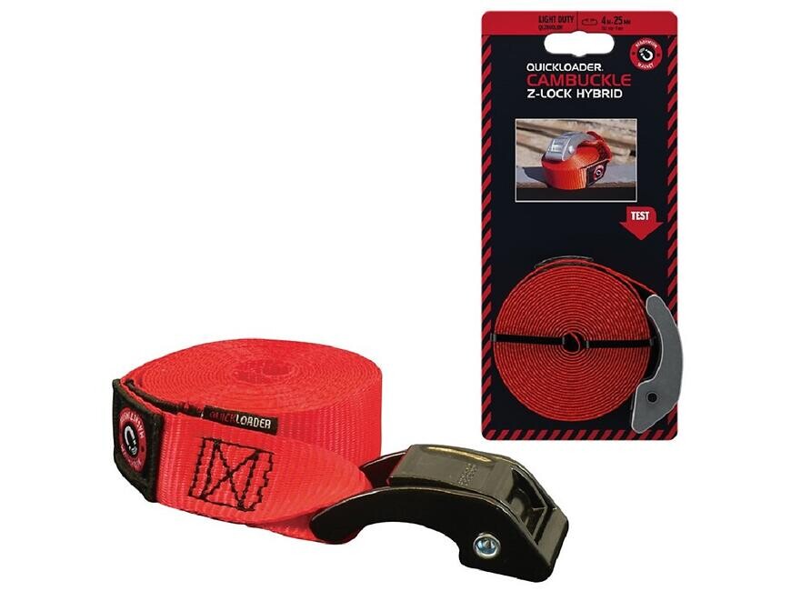 Rychloupínací popruh se sponou a magnetem Quickloader Cambuckle Z-lock 800 kg, 4 m 25 mm