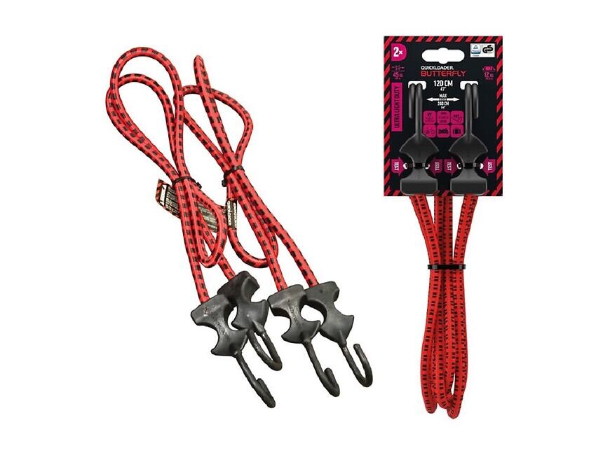 Upínací guma Quickloader Bungee Butterfly 120 cm - sada 2 ks