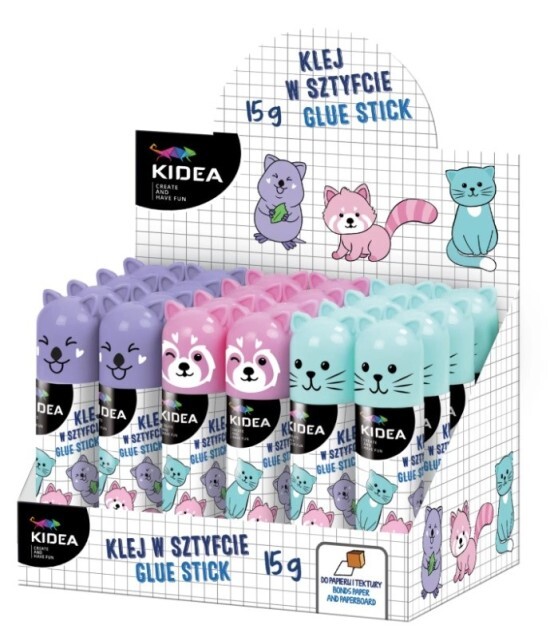 Kidea Lepicí tyčinka s figurkou - zvířata - 15 g - KSFAKAD
