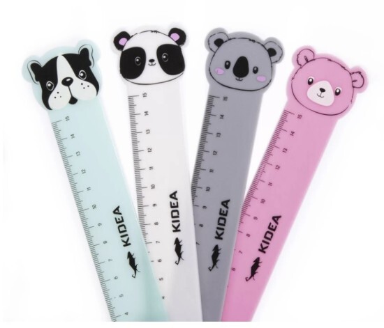 Kidea Pravítko Kidea se zvířecími motivy - 15 cm - LF15CMKA