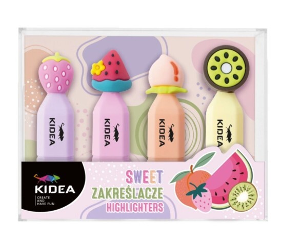 Kidea Zvýrazňovač Kidea 5 ks - letní ovoce -ZFO4KA