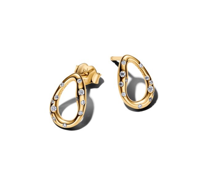 Pandora Organicky tvarované pecky se zirkony Shine Essence 264659C01