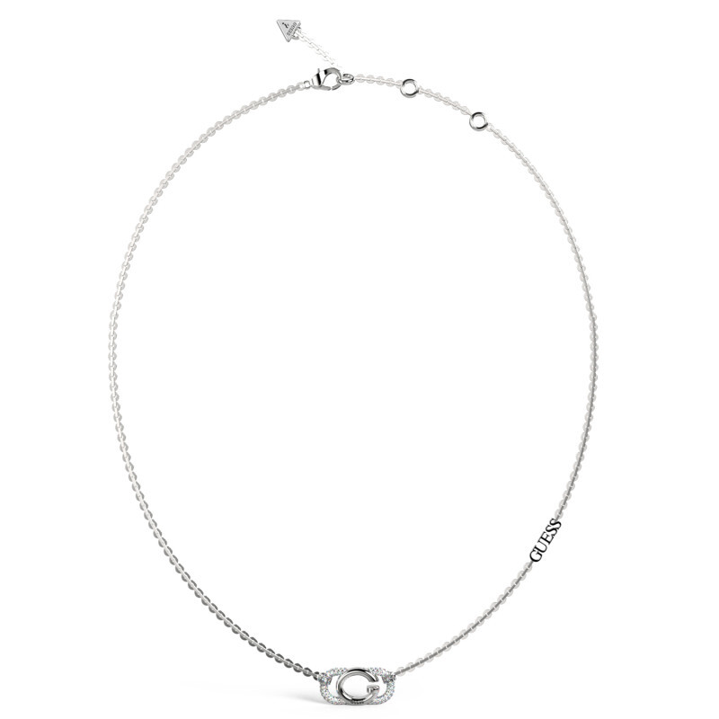 Guess Elegantní ocelový náhrdelník s krystaly JUBN04509JWRHT-U