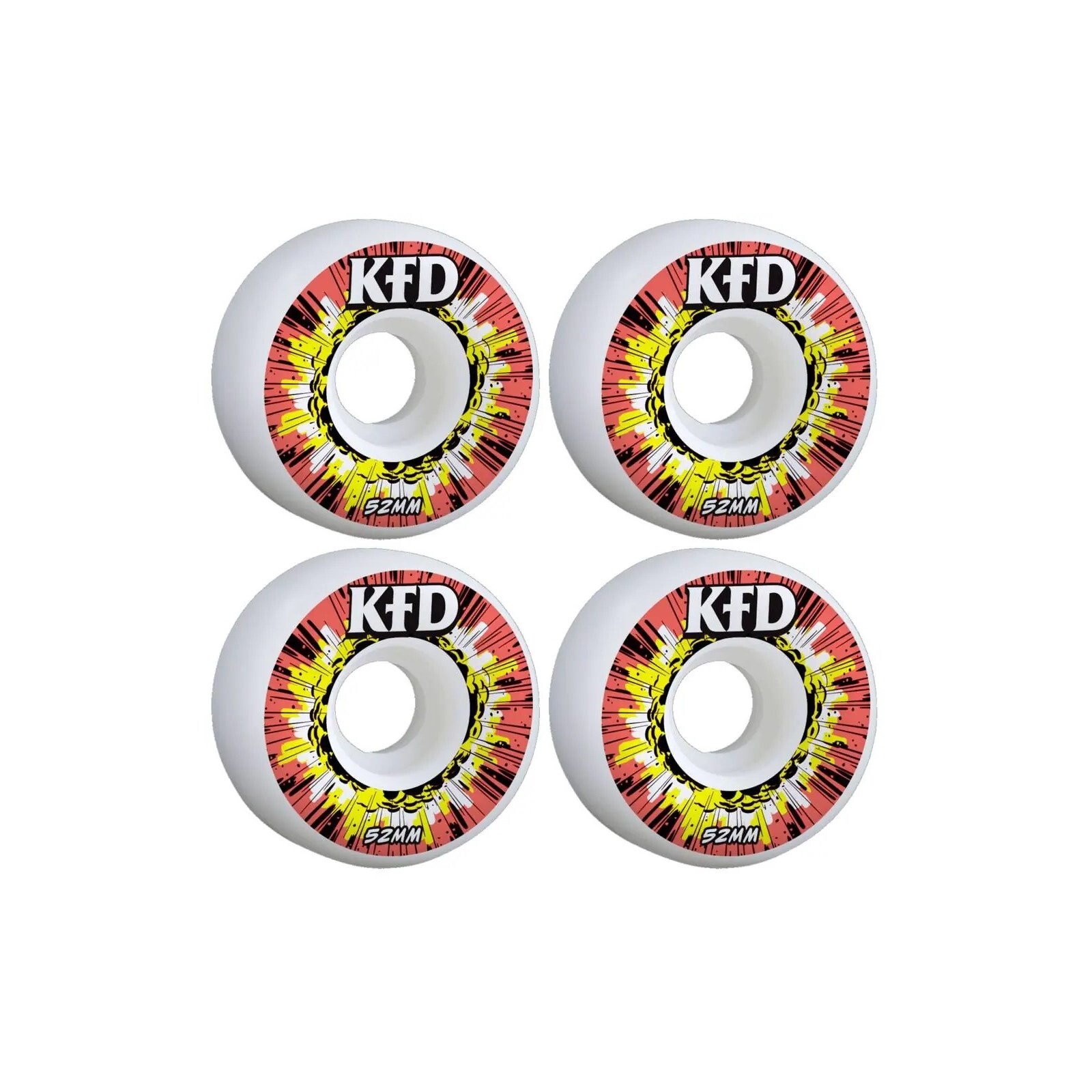 kolečka KFD - Blast Skateboard Wheels 4-Pack 52mm Red (RED)