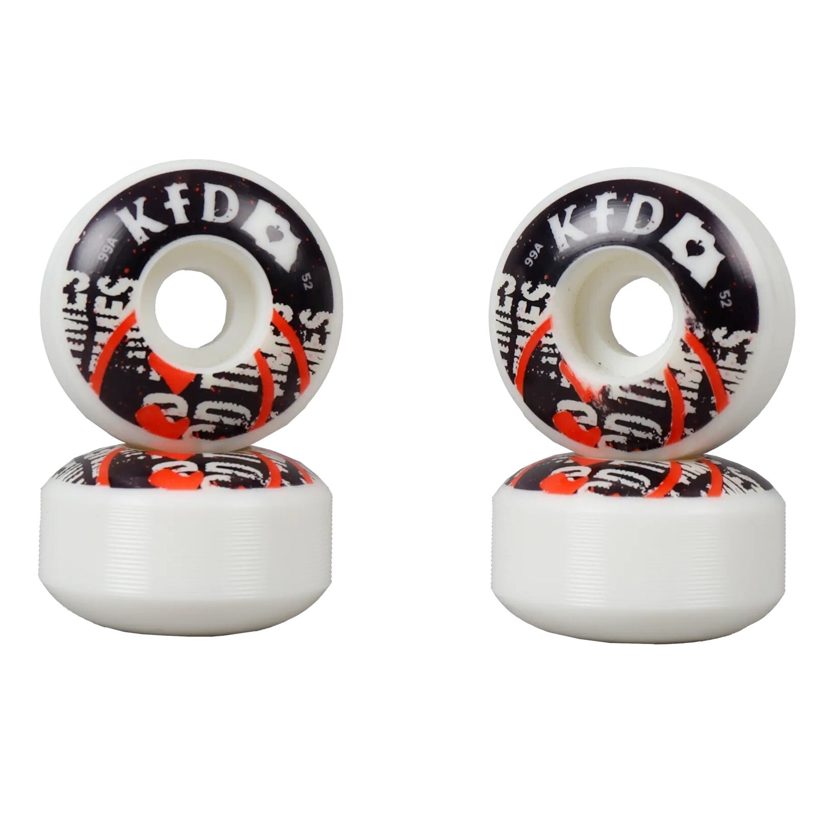 kolečka KFD - DIY Skateboard Wheels 4-Pack 52mm Red (RED)