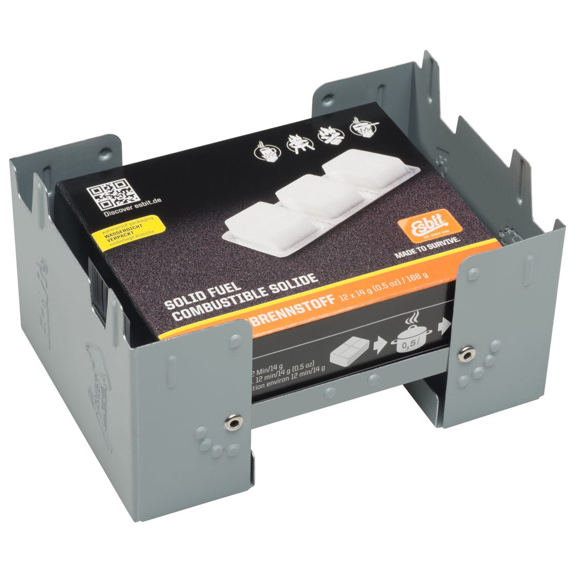 Lihový vařič Esbit Pocket Stove 12 x 14 g Barva: stříbrná