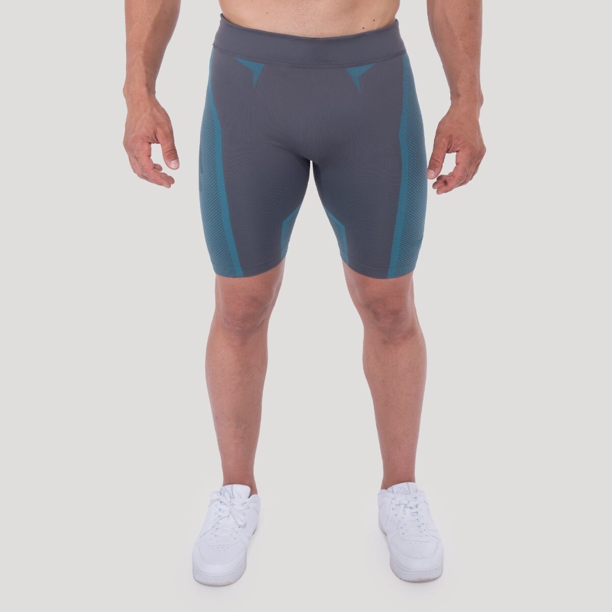 GymBeam Bezešvé šortky OG1 Grey/Blue
