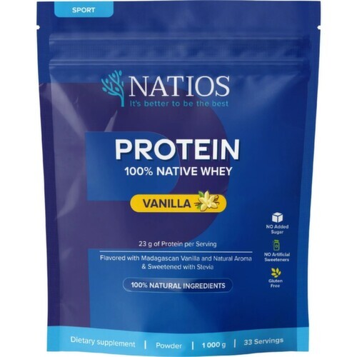 NATIOS Protein 100% Native Whey Vanilka 1000g