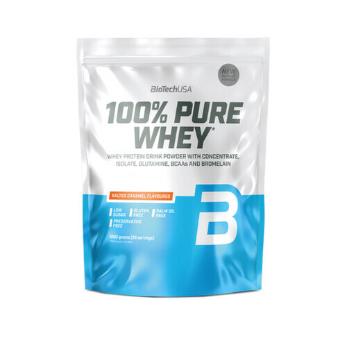 BioTech 100% Pure Whey Slaný karamel 1000 g