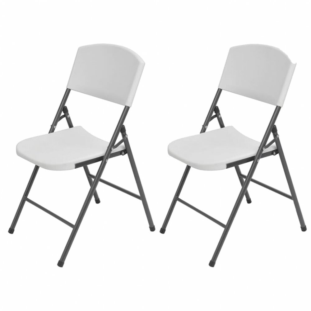 Skládací zahradní židle 2 ks bílá