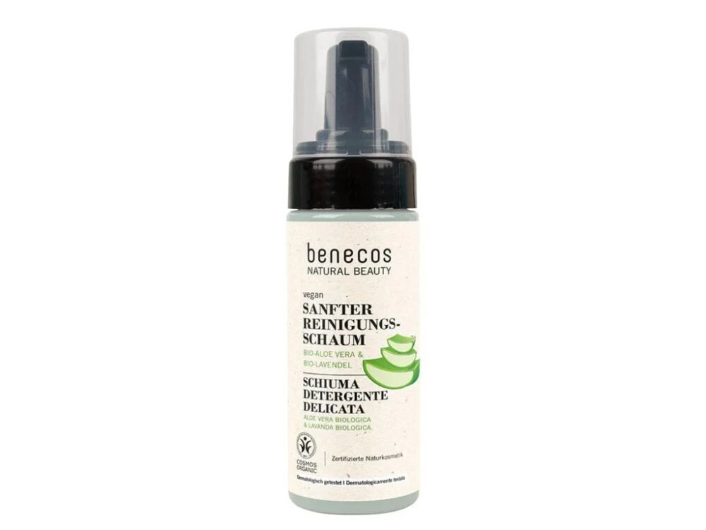 Benecos Jemná čistící pleťová pěna Aloe a levandule 150 ml BIO