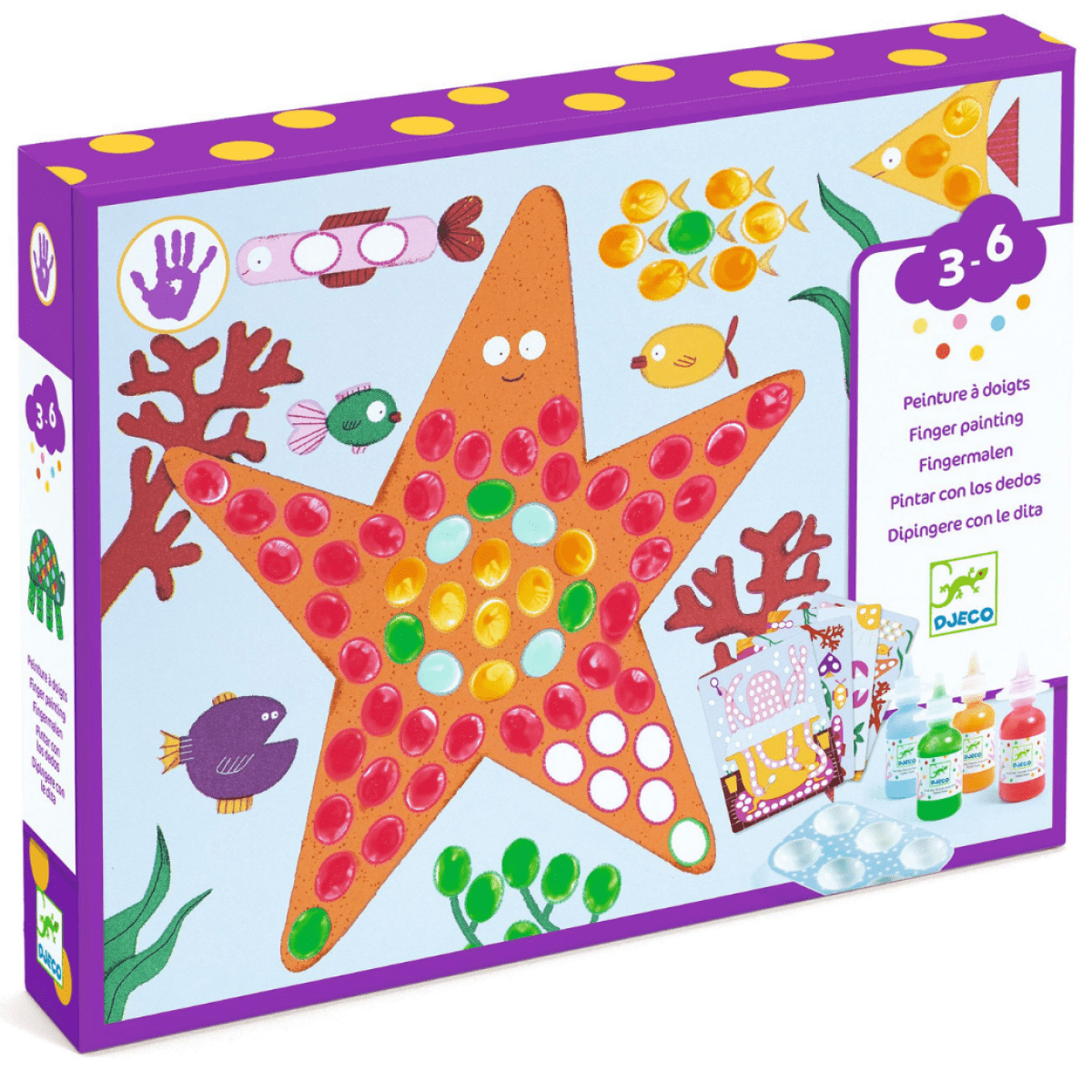 DJECO Kreativní sada Prstové malování  Dots a fish