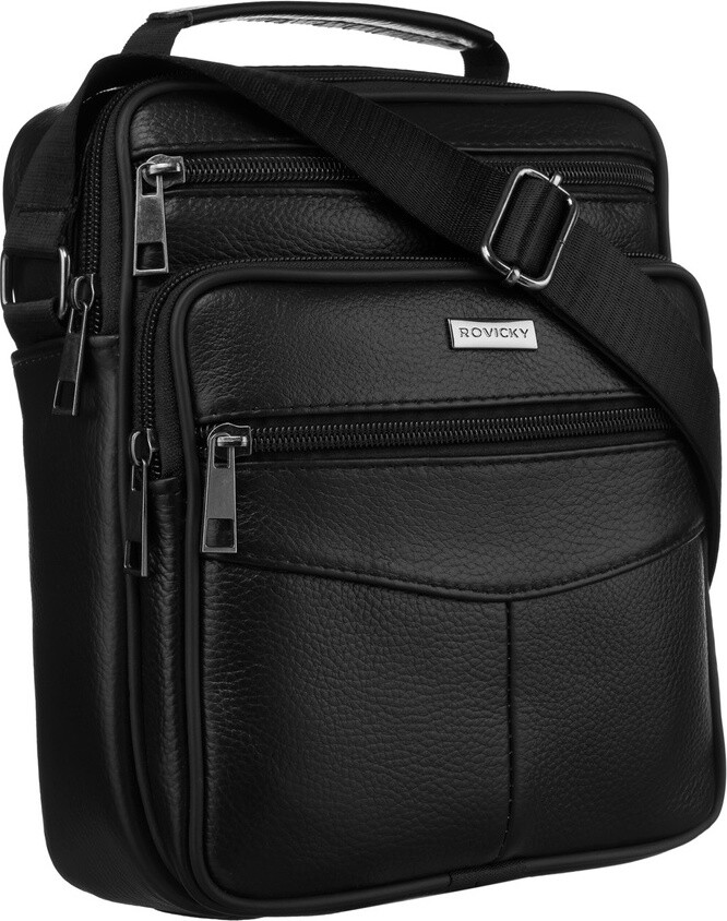 Rovicky Černá kožená taška přes rameno R-13203-M Velikost: ONE SIZE