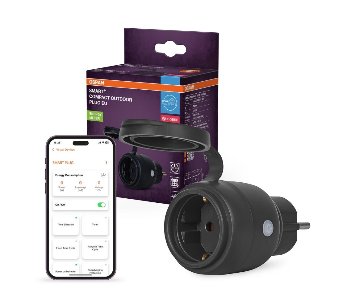 Osram - Chytrá venkovní zásuvka SMART+ SCHUKO 3680W/230V/16A IP44 4099854419317