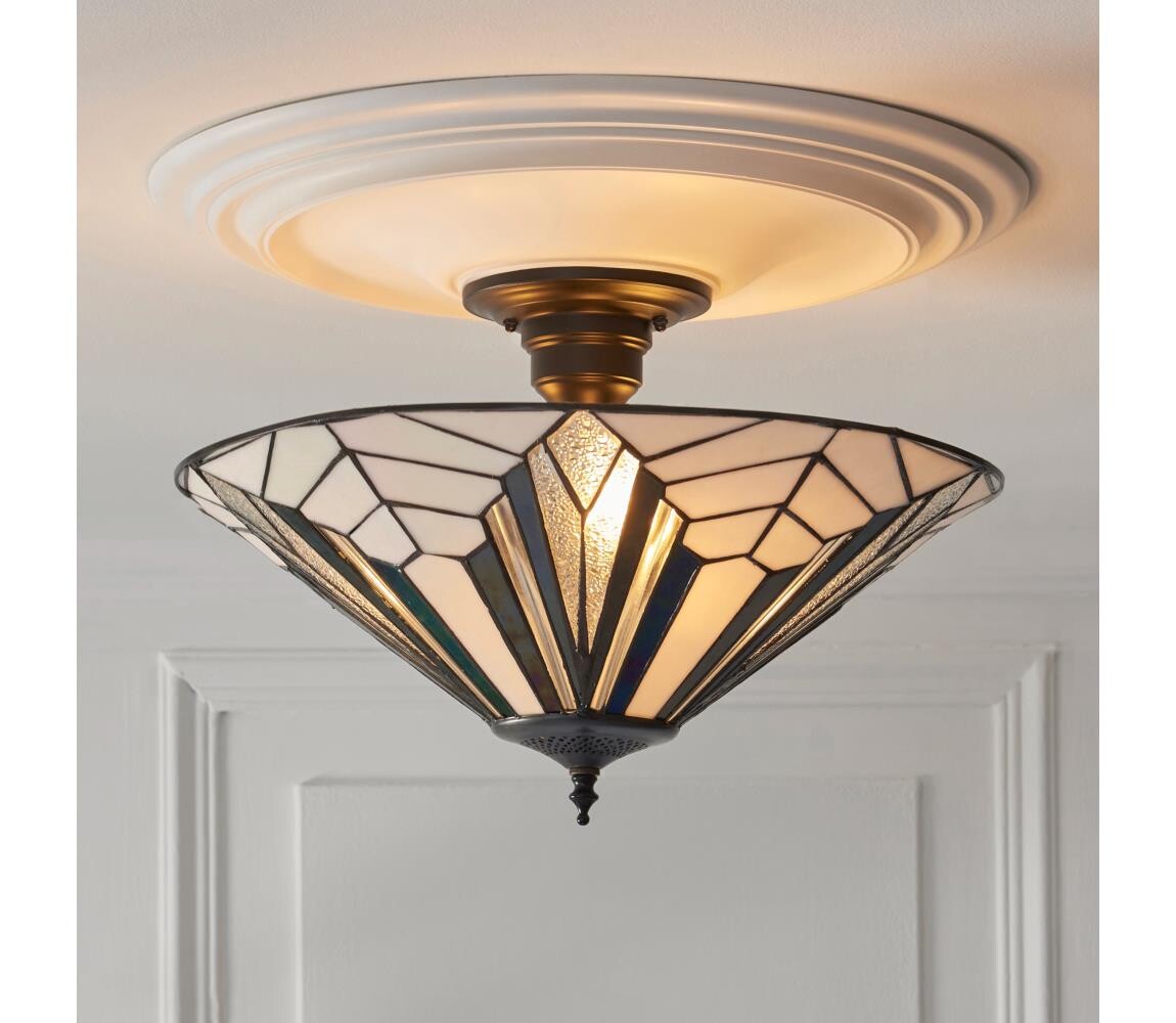Endon 111895 - Přisazený lustr Tiffany ASTORIA 3xE27/10W/230V pr. 48 cm 111895
