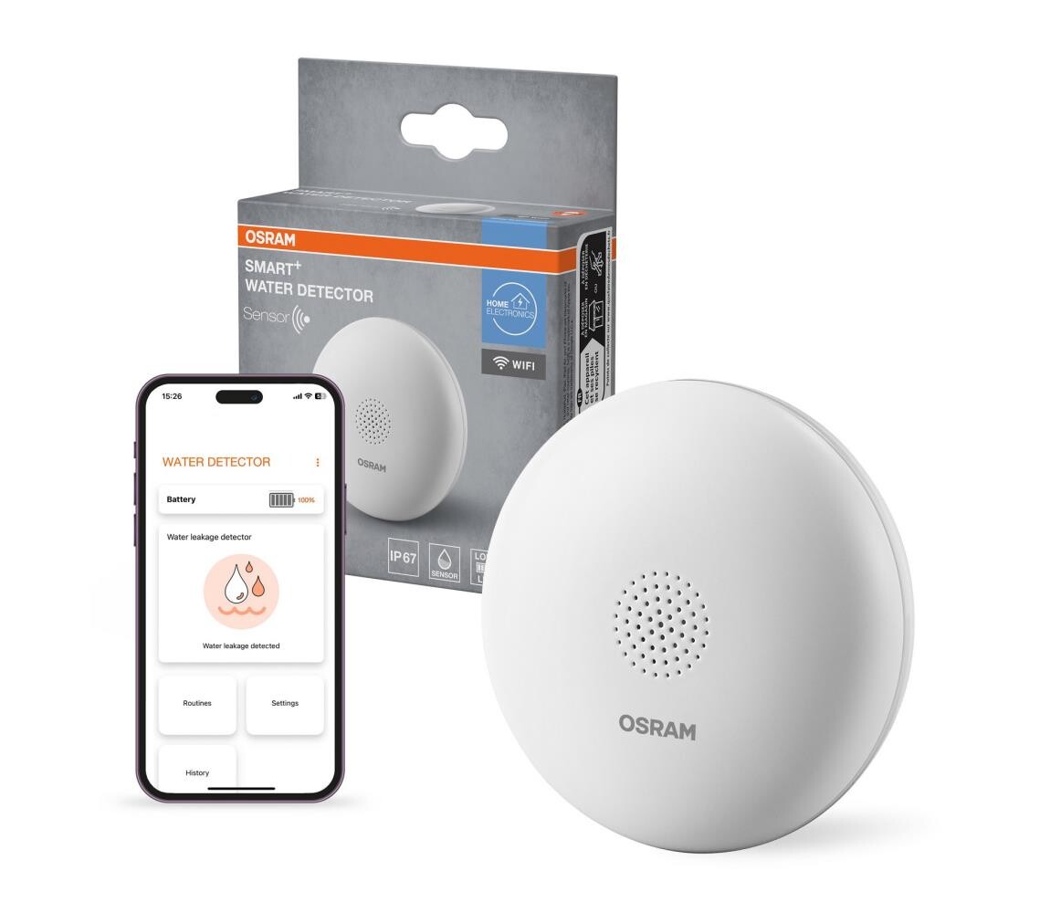 Osram - Detektor úniku vody SMART+ 3V Wi-Fi IP67 1400 mAh 4099854418167
