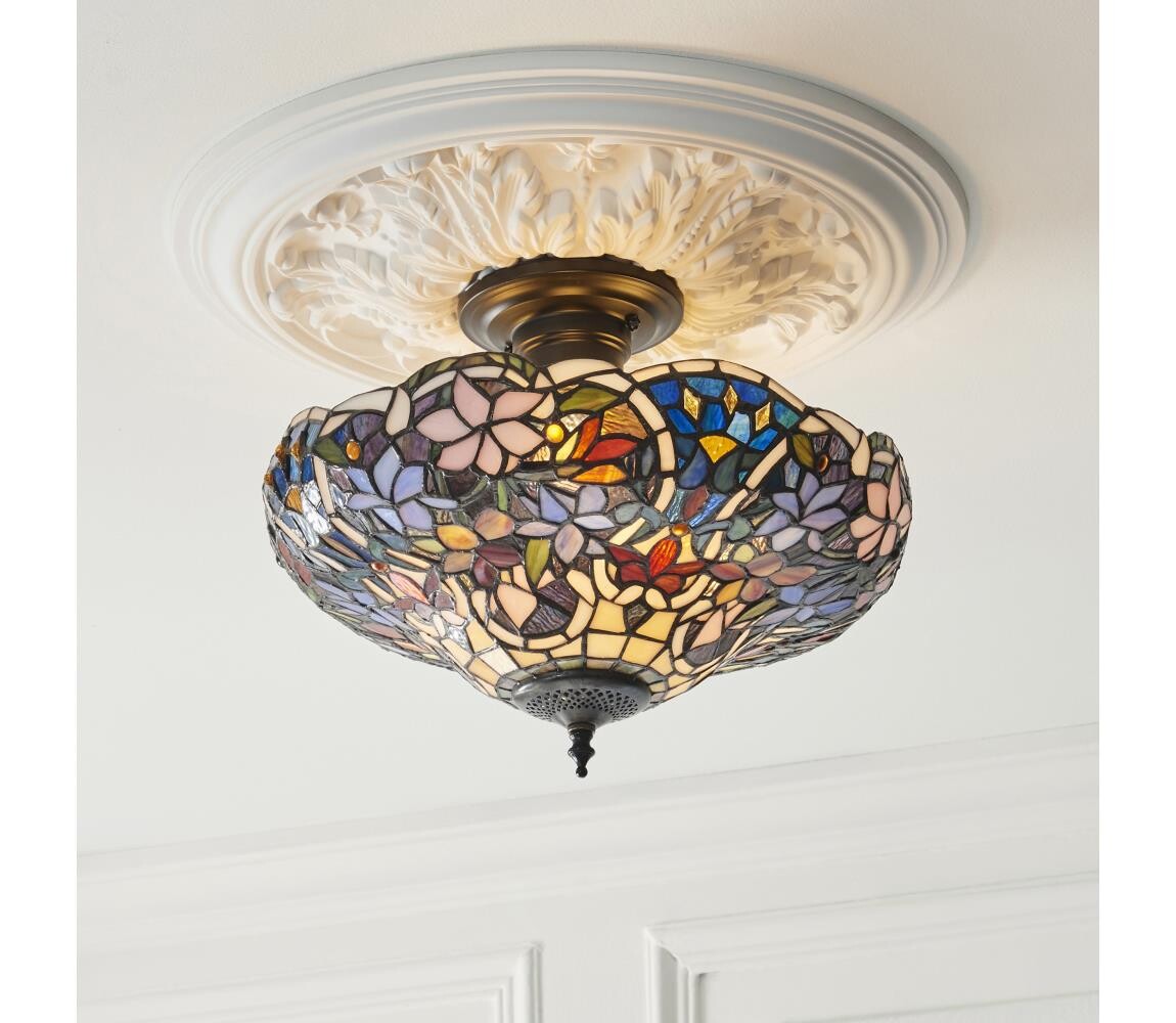 Endon 111915 - Přisazený lustr Tiffany SULLIVAN 3xE27/10W/230V pr. 40 cm 111915