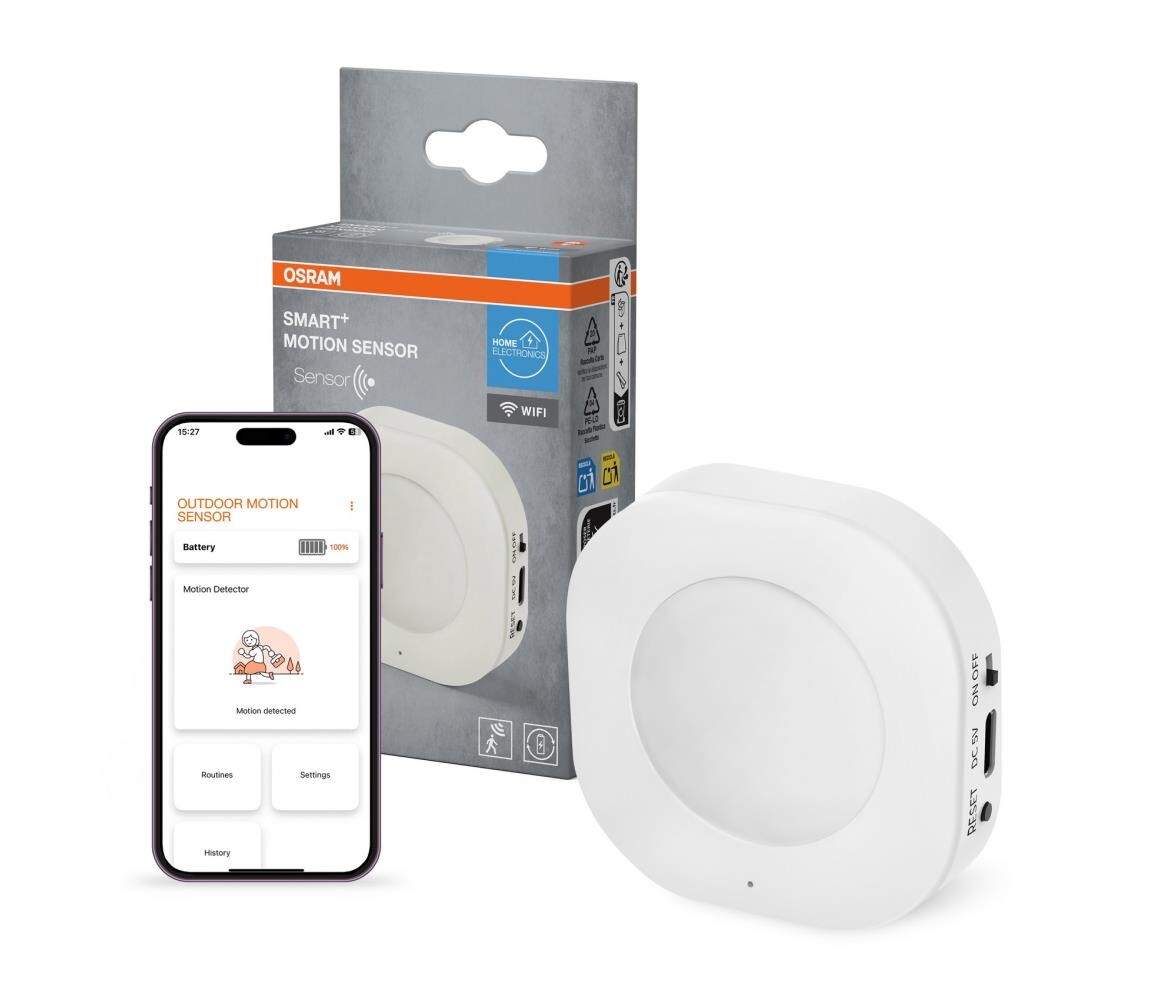 Osram - Senzor pohybu SMART+ 3,7V Wi-Fi 500 mAh 4099854419164
