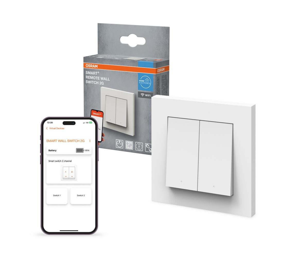 Osram - Bezdrátový vypínač 2-tlačítkový SMART+ 5V Wi-Fi 4058075849860