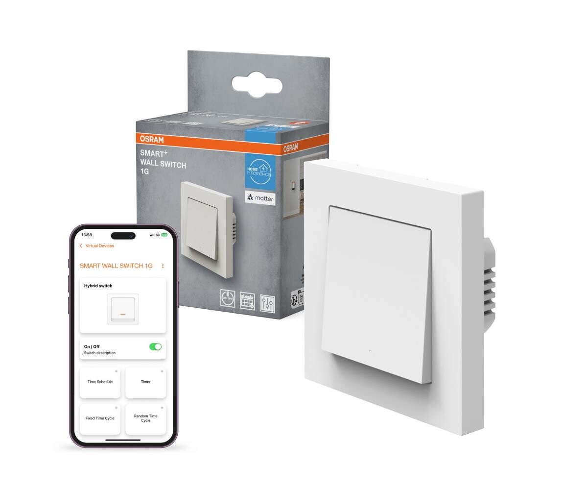 Osram - Vypínač 1-tlačítkový SMART+ MATTER 230V Wi-Fi 4058075849907