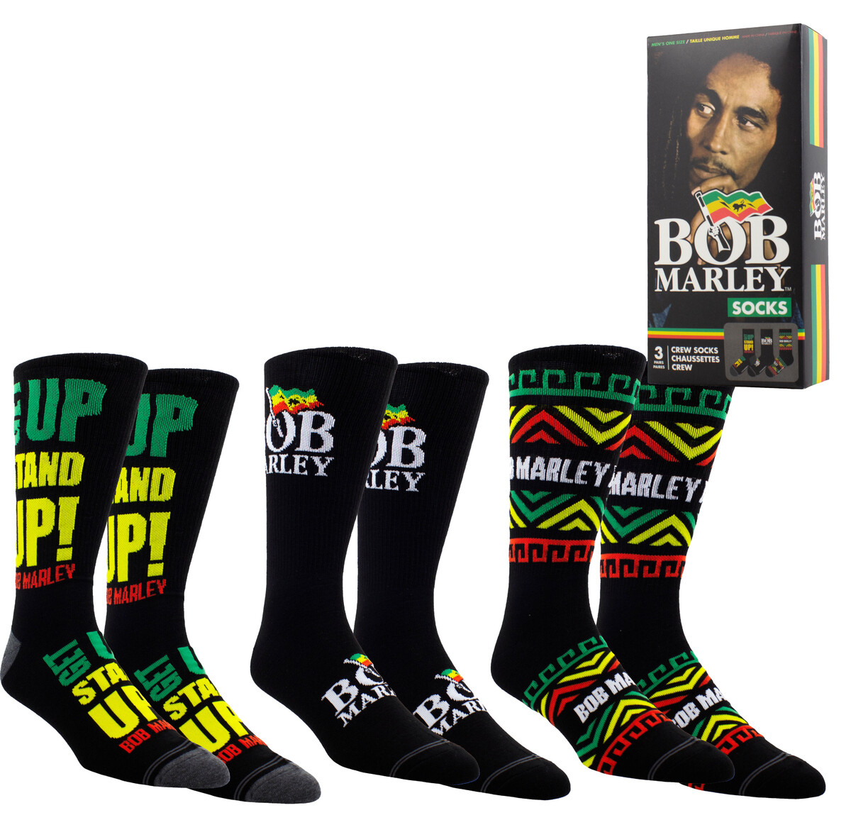 ponožky set 3 párů - dárková krabička BOB MARLEY - PERRI'S SOCKS 40-46