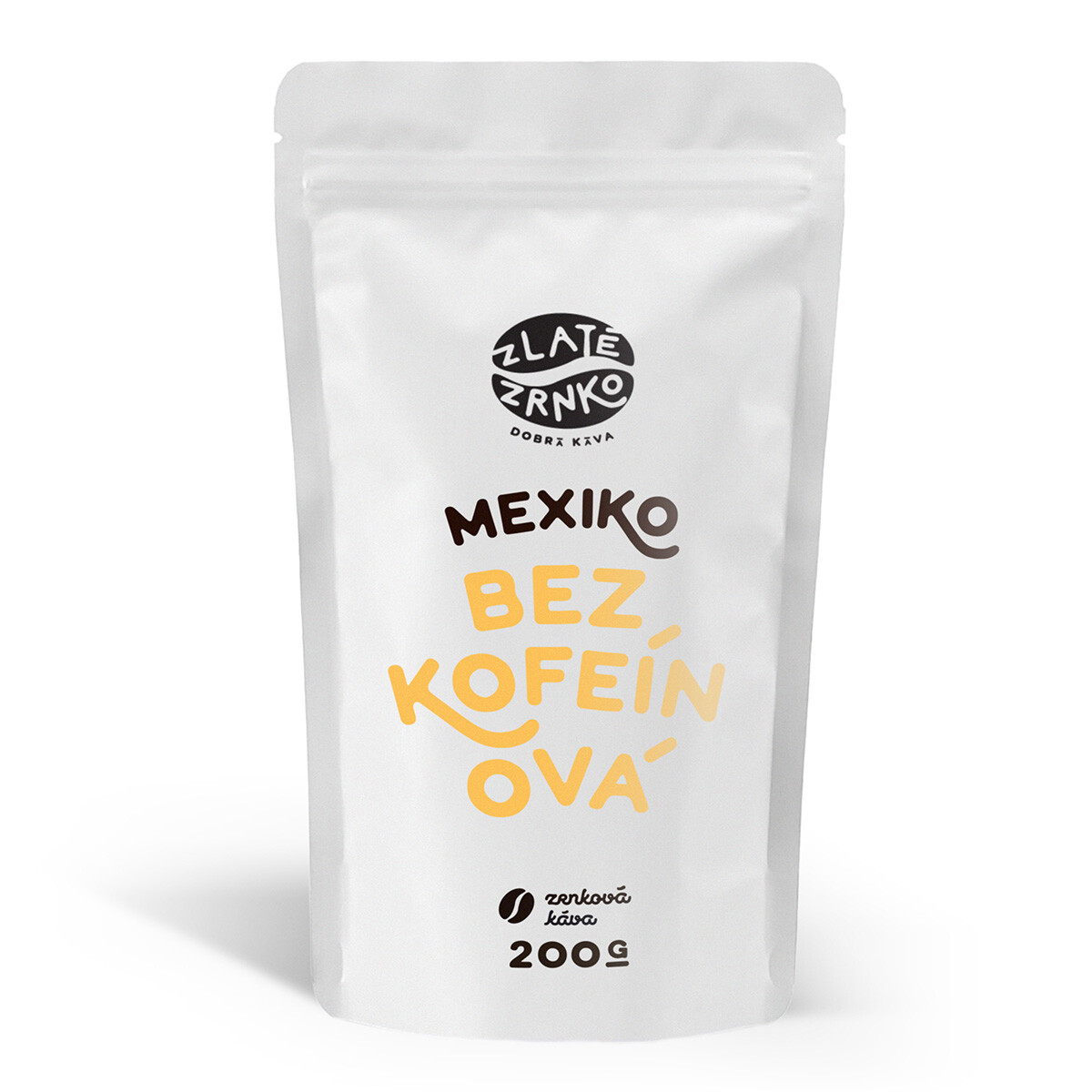 Káva Zlaté Zrnko - Decaf Mexiko 200g (Bezkofeinová 100% arabika)