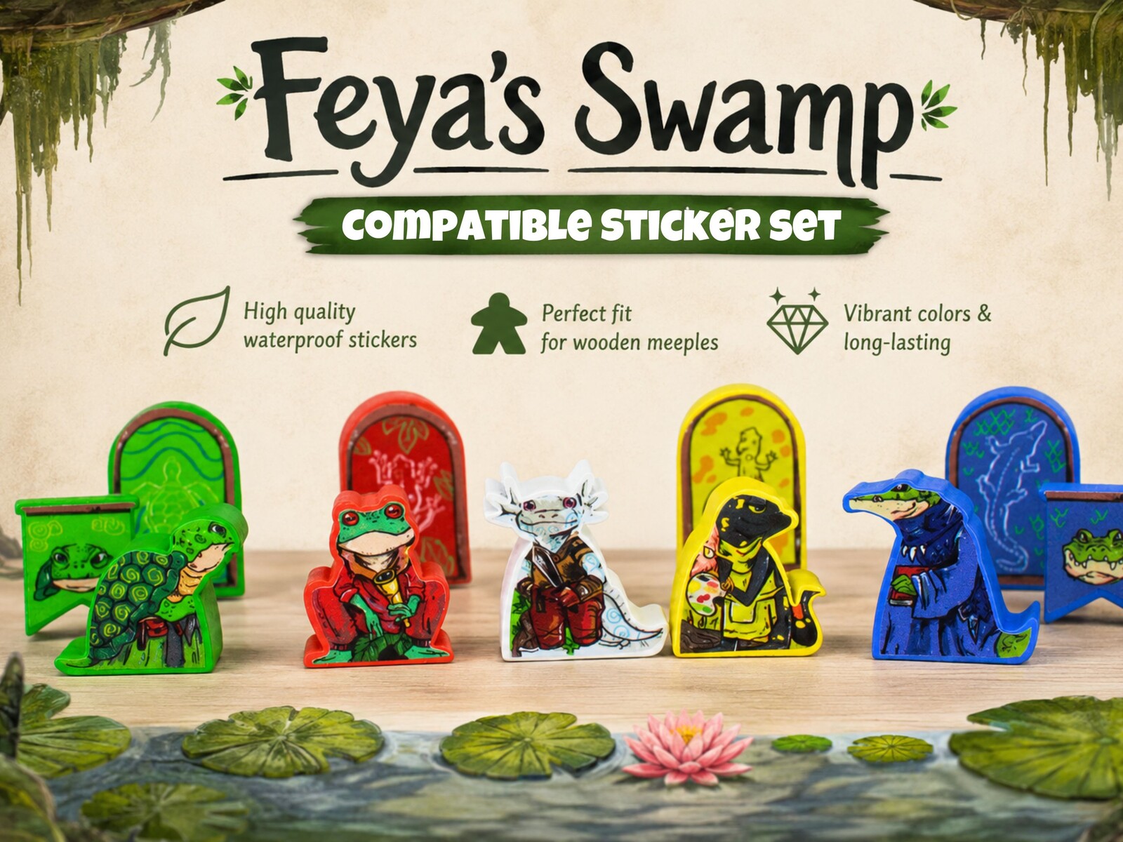 MeepleStickers Samolepky pro Posvátnou bažinu