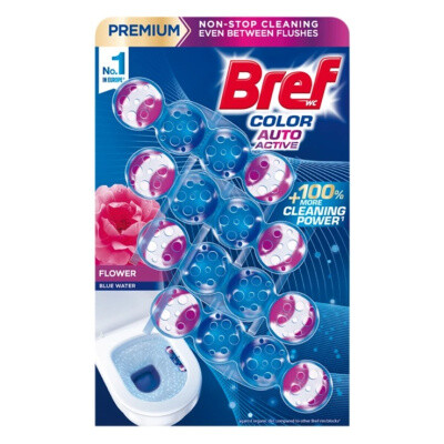 Bref WC blok Color Auto Aktiv Flower 4 x 50 g