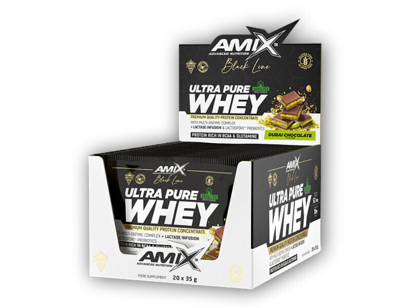 Amix Black Line 10x Black Line Ultra Pure Whey 35g - AKCE Varianta: bombón crunchy