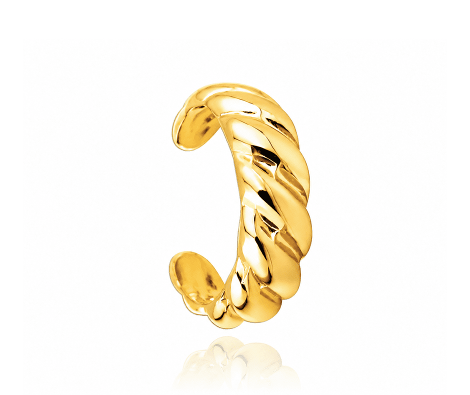 Záušnice Twist Gold stříbro 925 2152