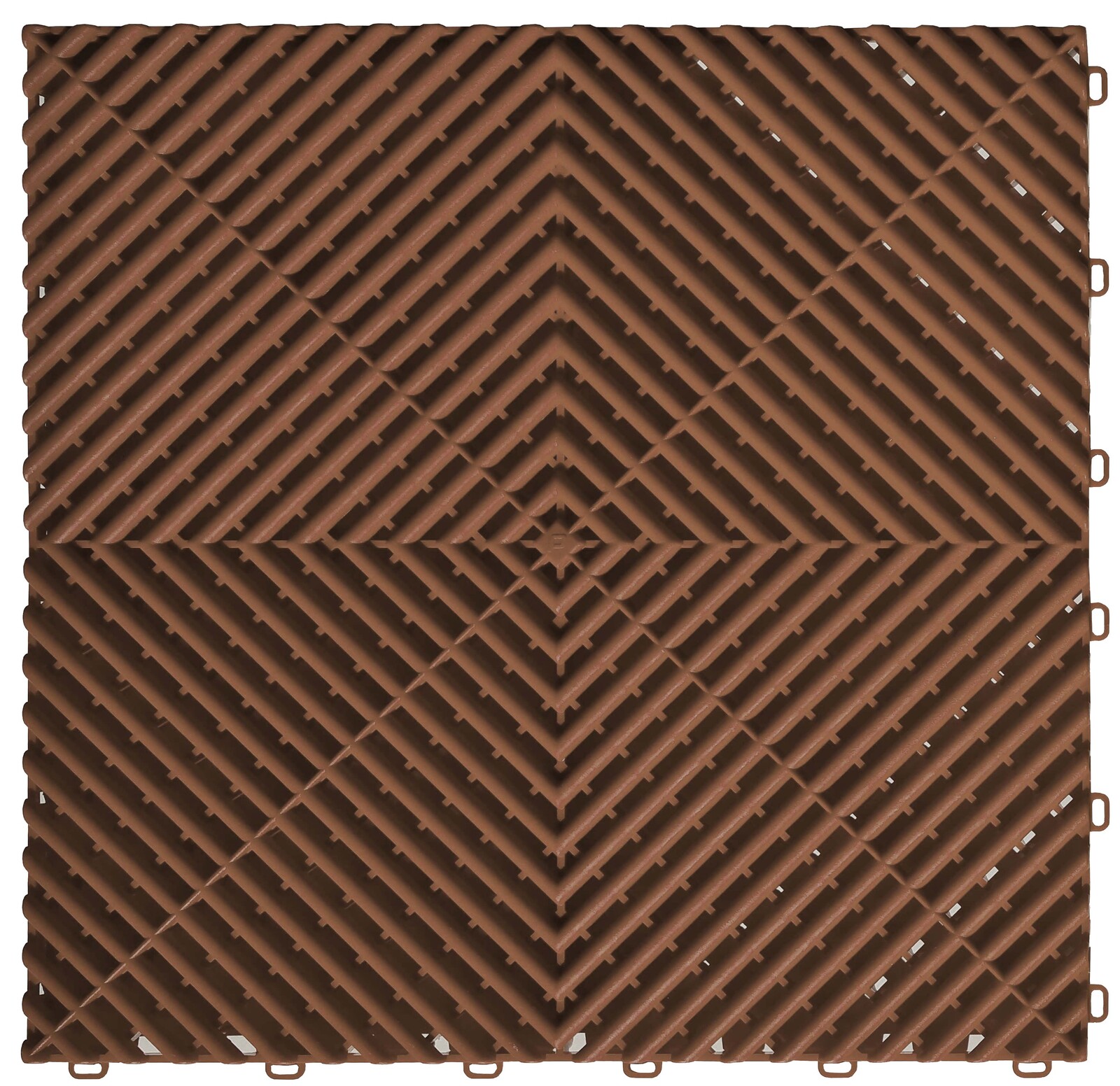 Procarosa® Plastová dlaždice, perforovaná, modulární, 40 x 40 x 1,8 cm, hnědá, PROFI - Procarosa