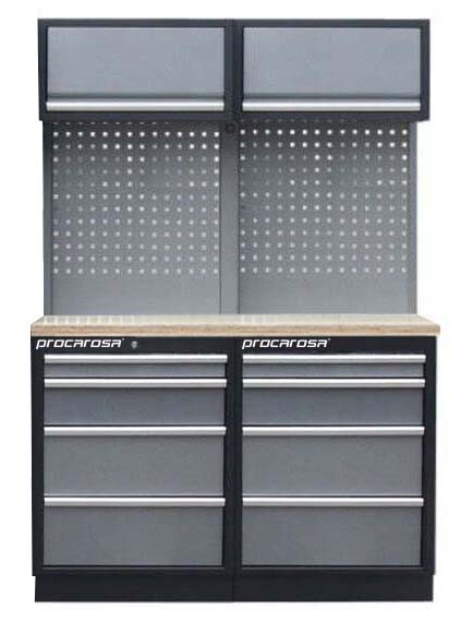 Procarosa® Sestava dílenského nábytku Procarosa PROFI TGCW-0404 Pracovní deska:: dřevěná