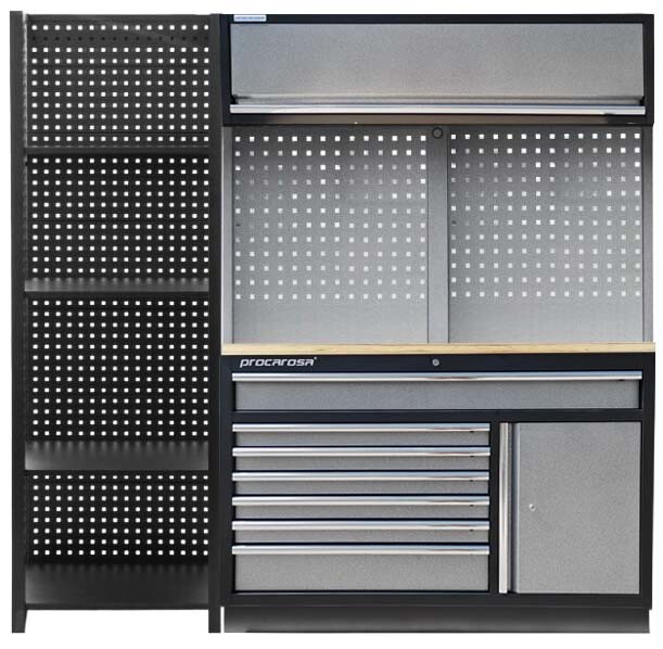 Procarosa® Sestava dílenského nábytku Procarosa PROFI TGC-1371-680 Pracovní deska:: dřevěná