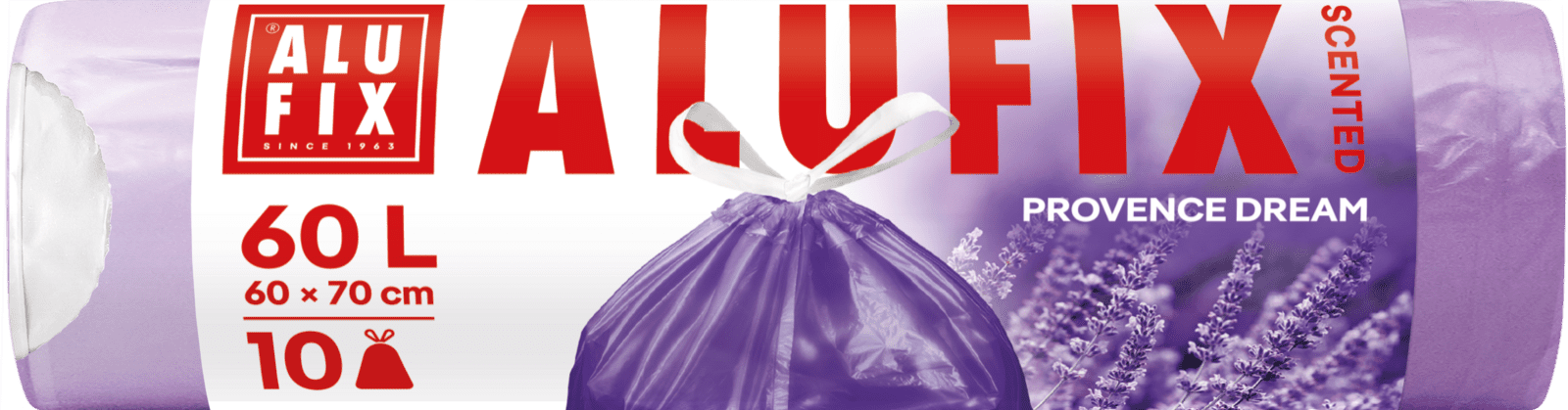 ALUFIX Pytle na odpadky zatahovací s vůní levandule 10 ks