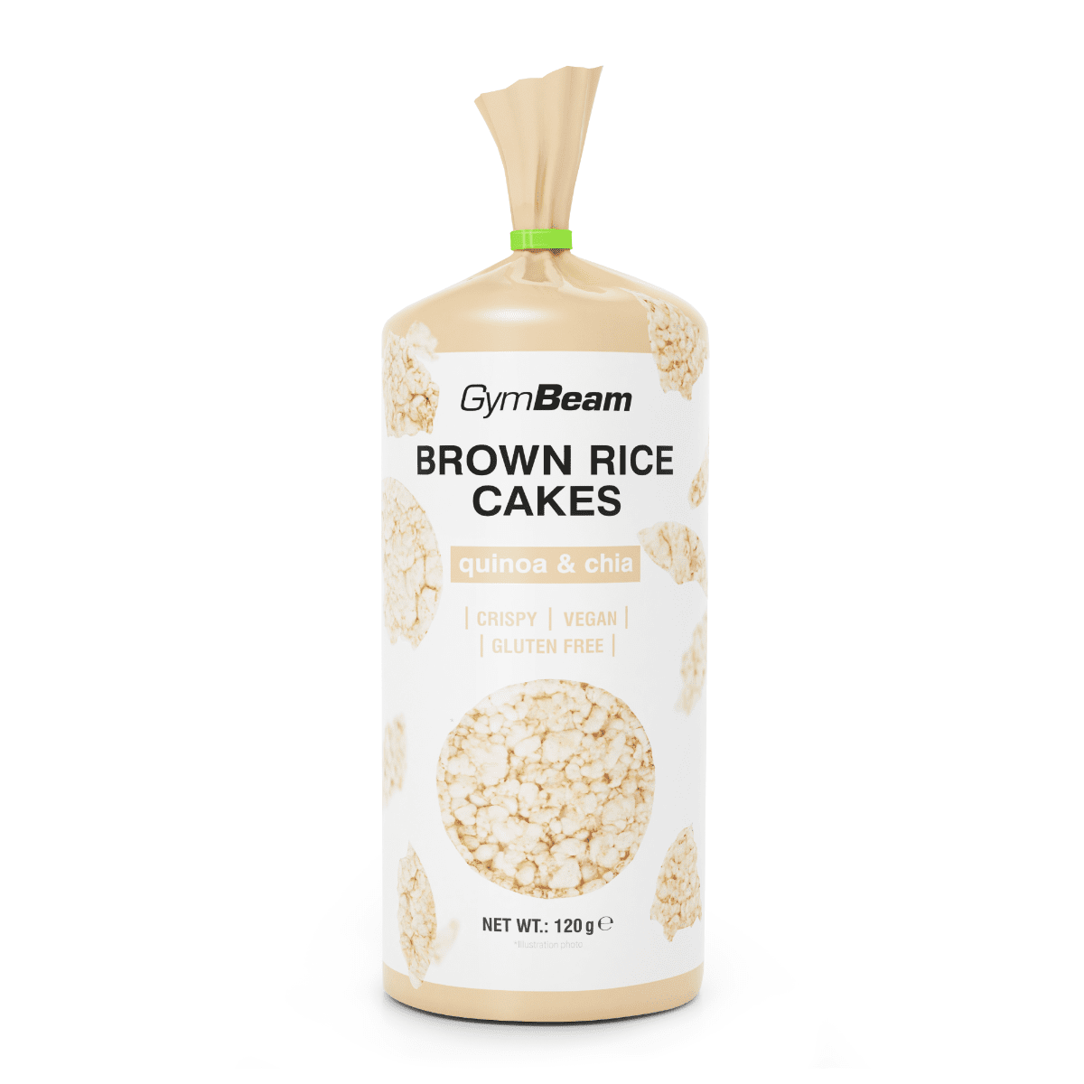 GYMBEAM Hnědé rýžové chlebíčky quinoa a chia 120 g