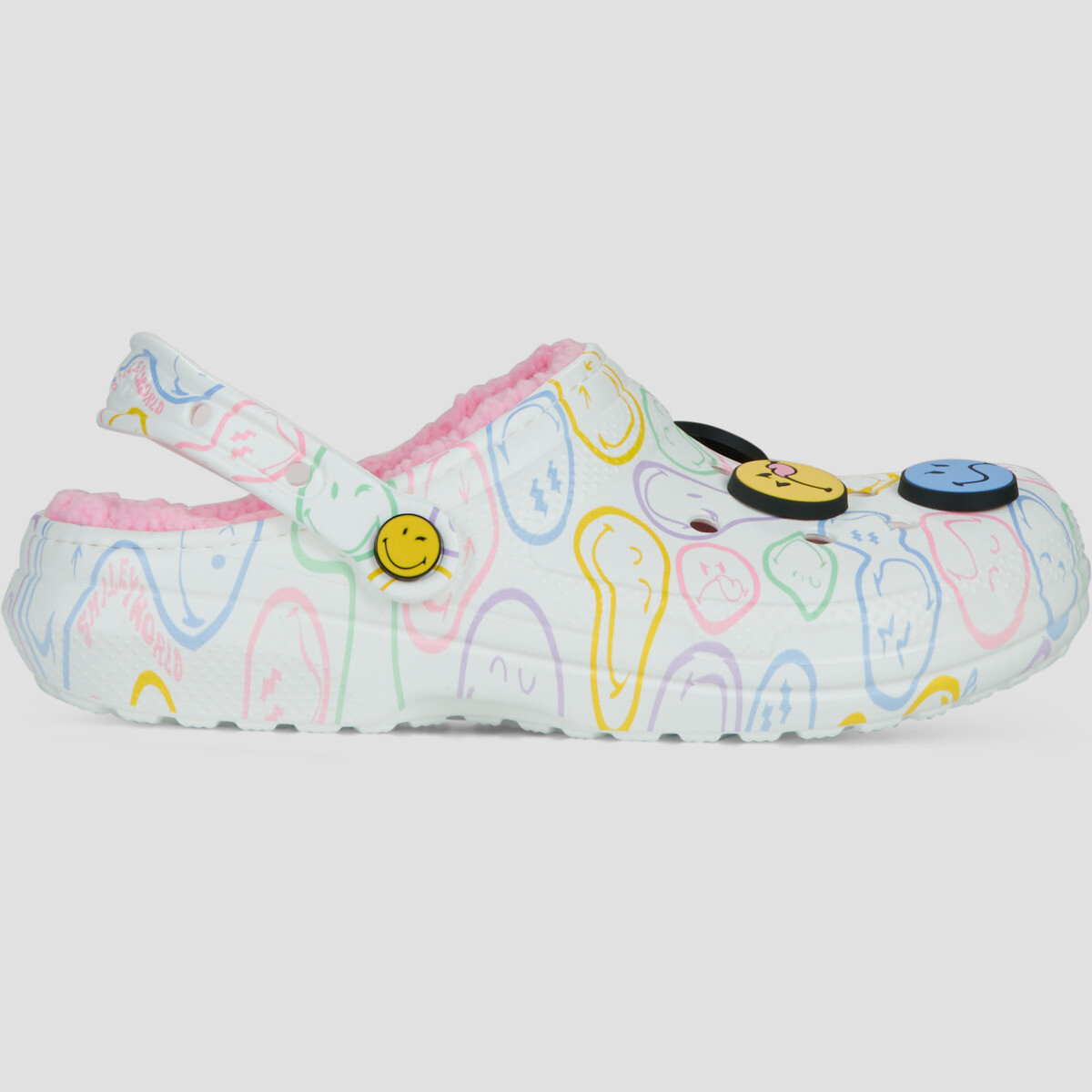 Crocs  Smiley Classic Lined Clog  Bílá