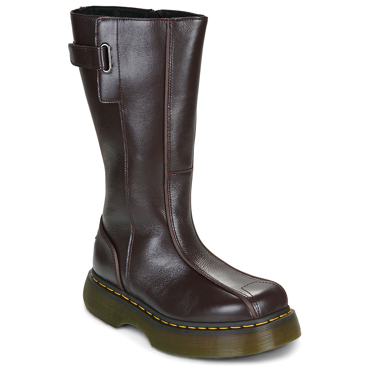 Dr. Martens  BUZZ  HIGH BOOT DARK BROWN MILLED GLOSS  Hnědá