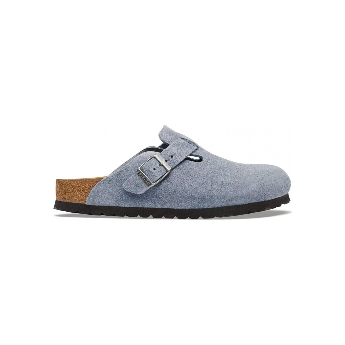 BIRKENSTOCK  Boston Suede Leather Narrow - Stone Blue  Šedá