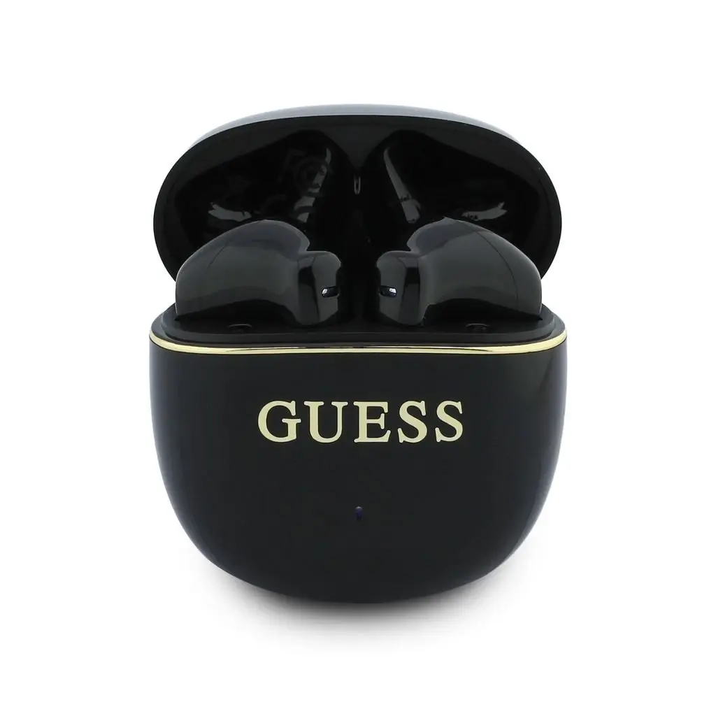 Guess Gold Line Glossy Classic Logo TWS černá