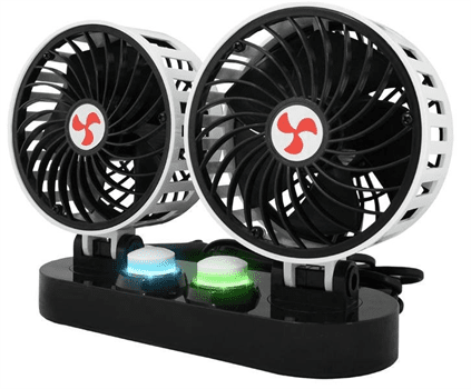 Ventilátor do auta dvojitý LTC WTS4 12V